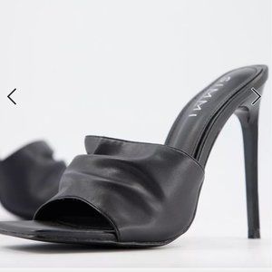 NWT -  Simmi London Samia Ruched Mules - Wide Fit